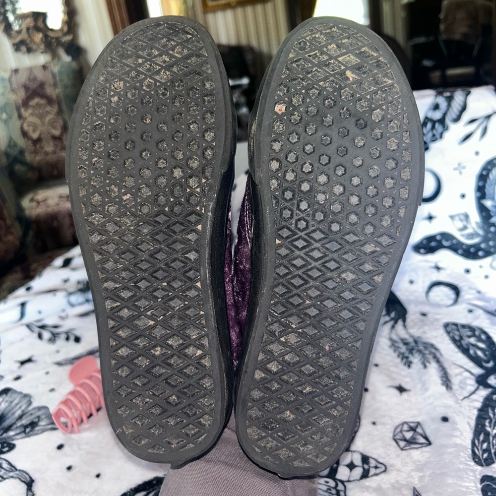 Brushed Velvet Lilac Vans - Picture 4 of 5